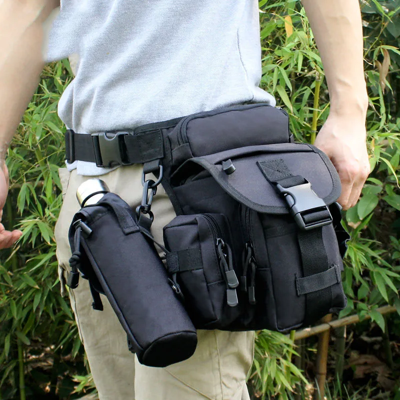 Men Drop Leg Bag Waist Bags Tactical Fanny Pack Belt Hip Shoulder Bags Camping Molle For Men Bag Waist Bag Fishing Hunting Bag