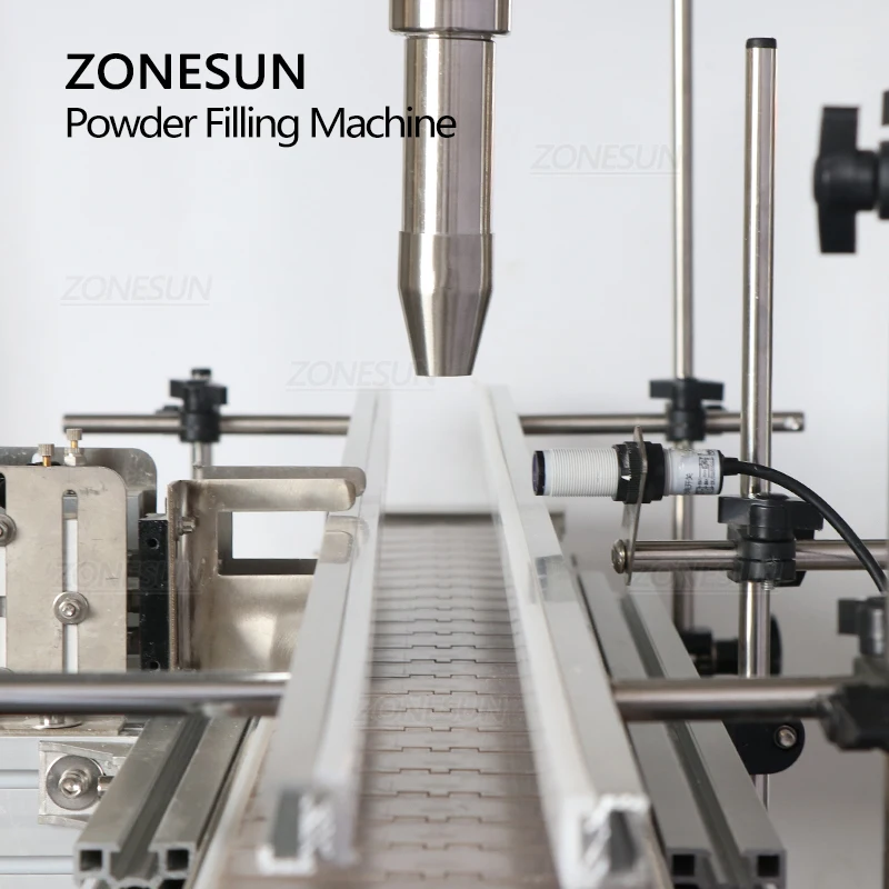 Zonesun automático 50-500g alho curry proteína máquinas de empacotamento de alimentos leite erval seco pó máquina de enchimento