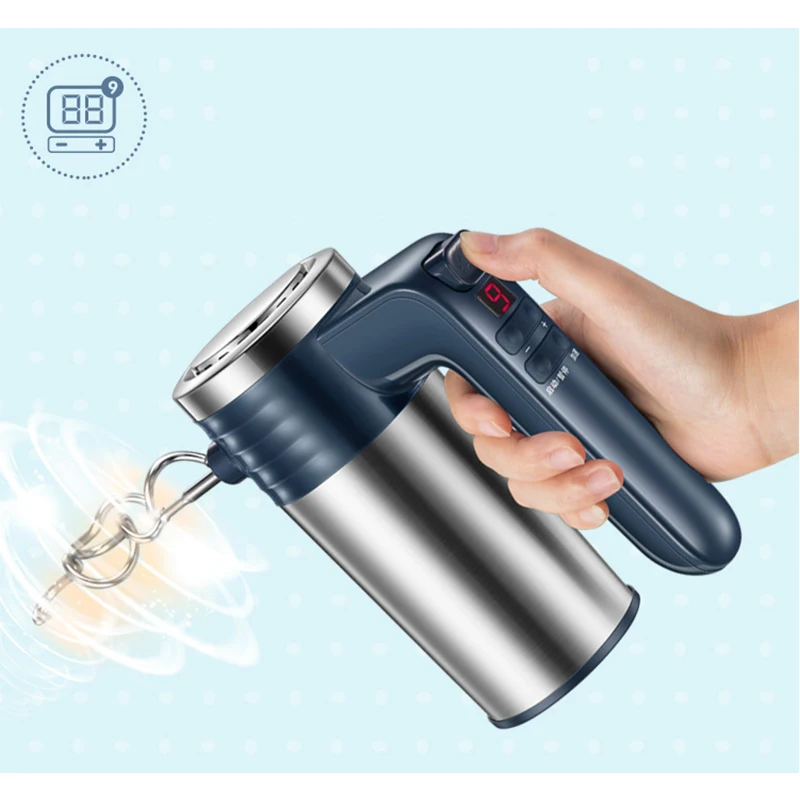 泡立て器電気家庭用ハンドヘルド自動バター機と生地ミキサーミニベーキングステンレス鋼ミキサー