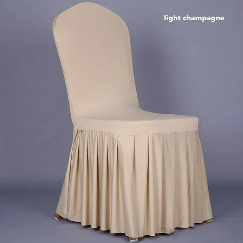 Chair skirt cover Wedding Banquet Chair Protector Slipcover Decor Pleated Skirt Style Chair Covers Elastic Spandex High Quality