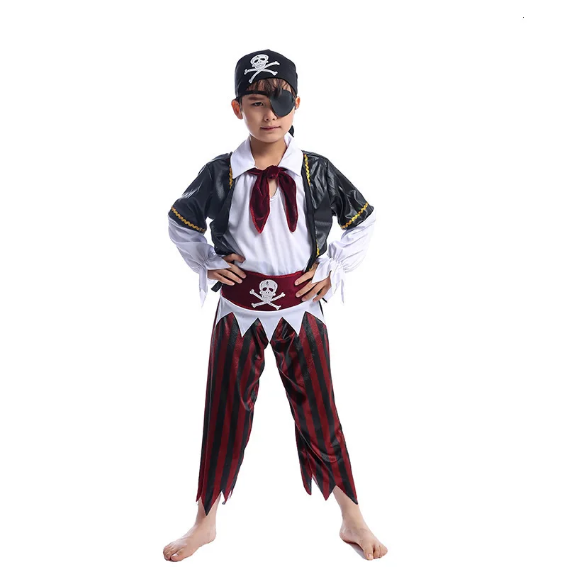 Robe de cosplay pour enfants, tenue d'halloween en papier, vêtements de fête pour enfants, robe de pirate, nouvelle collection