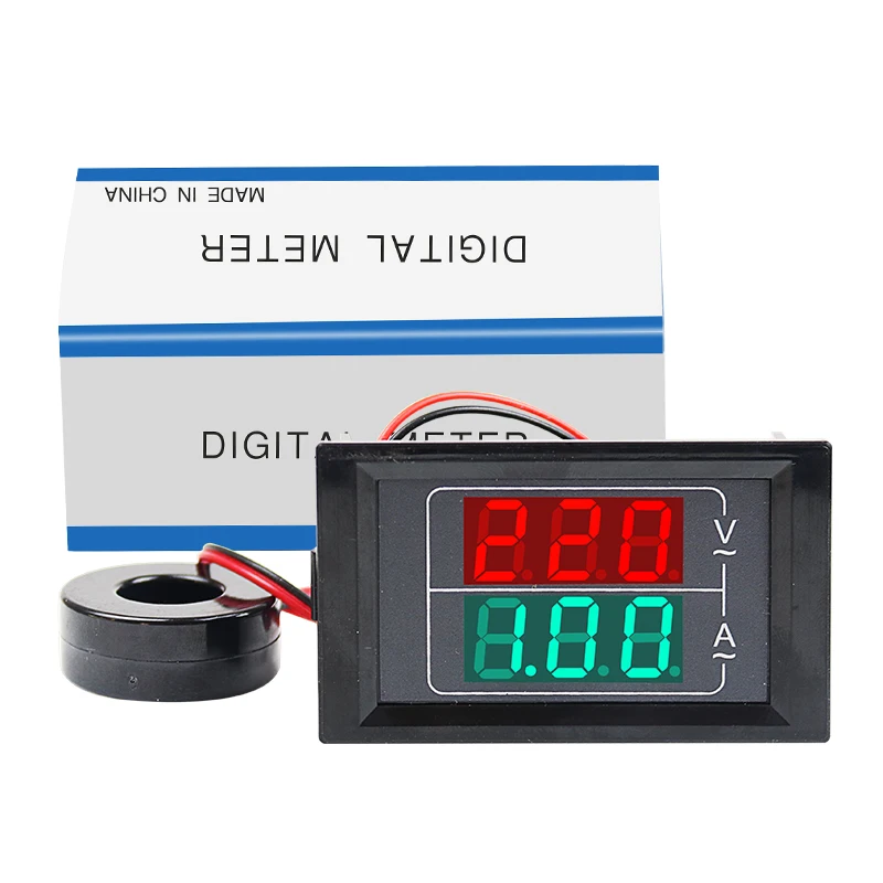 AC50-500V 220V Dual Display Spannung Strom Meter Detector Meter Amperímetro LED Voltmeter Amperemeter Elektrische Instrument