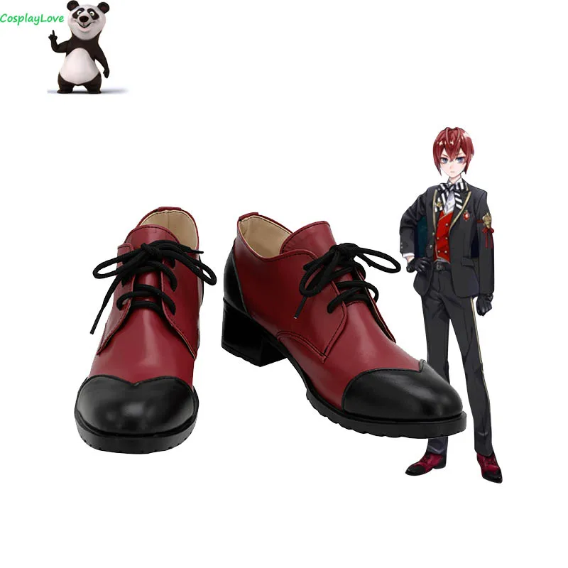 

Twisted Wonderland Heartslabyul Riddle Rosehearts Red Black Shoes Cosplay Long Boots Custom Made
