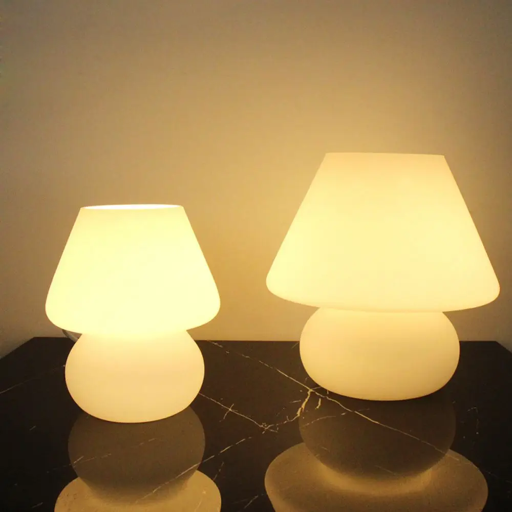 

Modern White Frosted Glass Bedsides Table Lights Living Room Bedroom Table Lamps Study Room Desk Lighting Fixtures