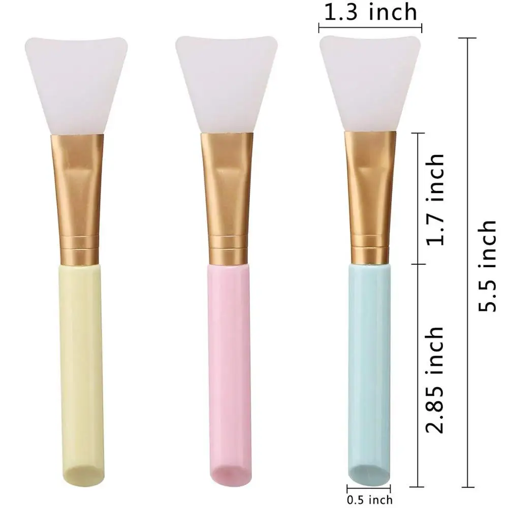 5PCS Silicone Face Mask Brush Mask Beauty Tool Soft Silicone Facial Mud Mask Applicator DIY Beauty Make Up Brushes