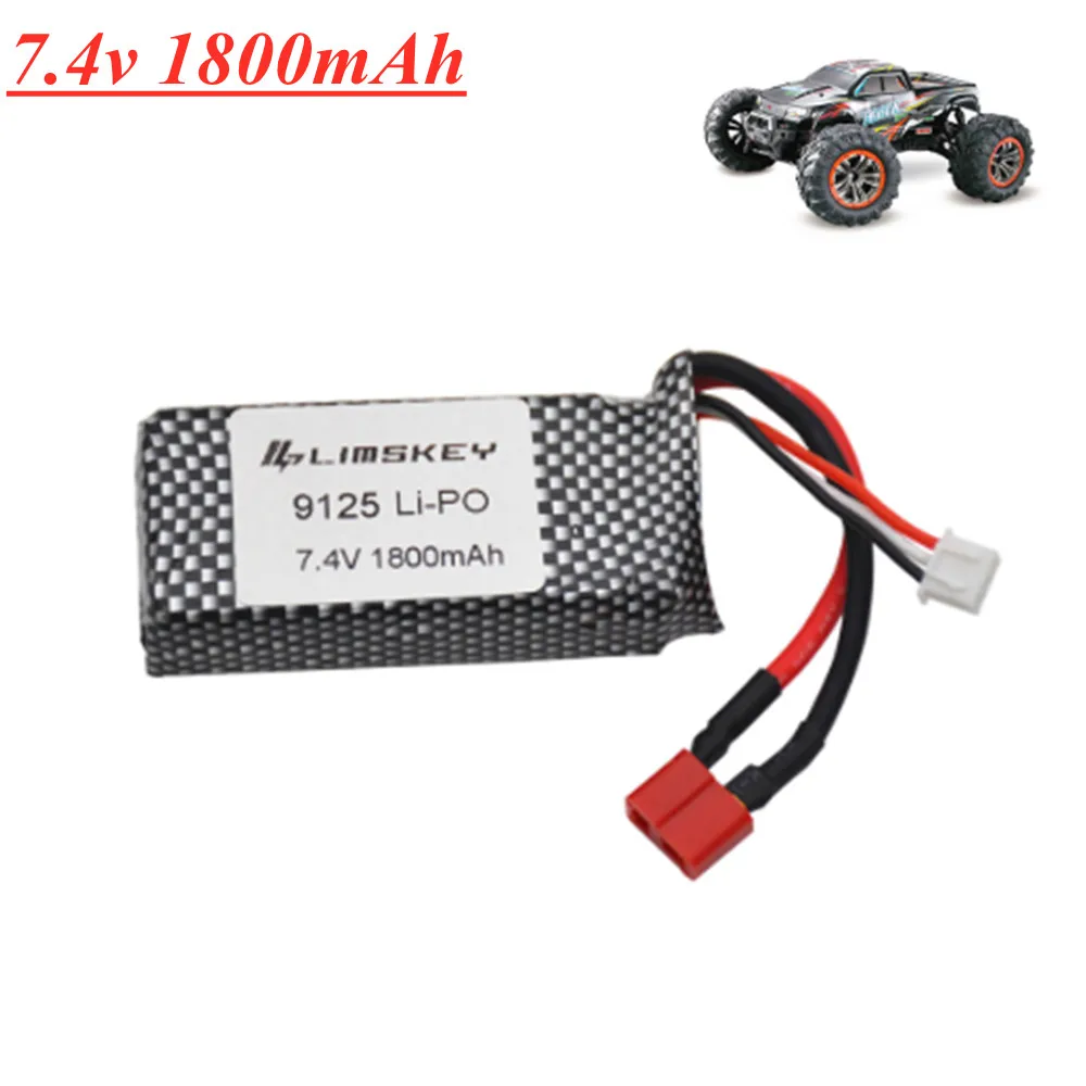 7.4V upgrade to 3600mAh lipo Battery For XINLEHONG 9125 RC Car Spare Parts 7.4V 1800mah XLH 9125 battery accessory