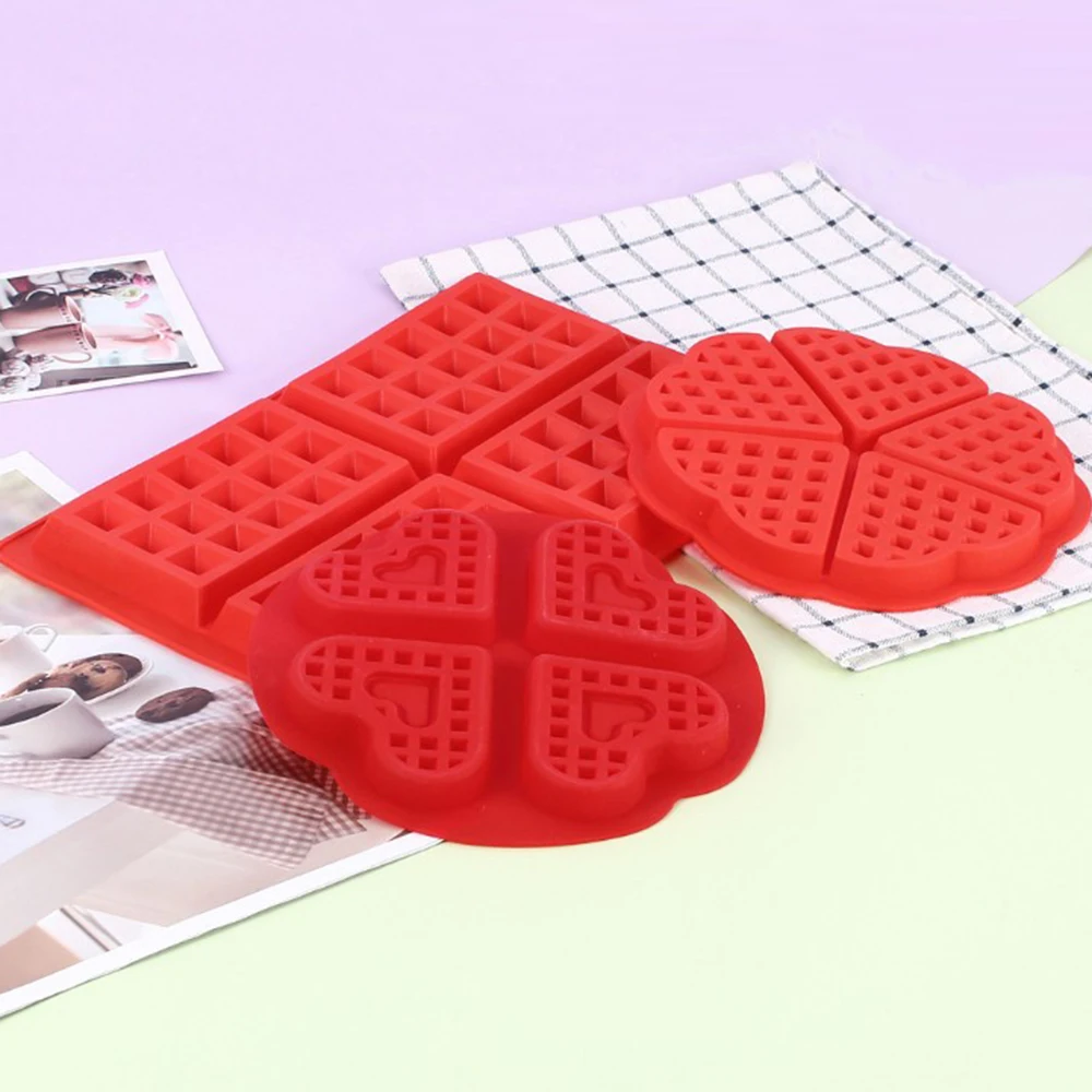 Waffle Maker Oven Waffles Mold Tray Silicone Mould Pan Cookies Cake Mold Bakeware DIY Craft Donuts Maker Kitchen Accesssories