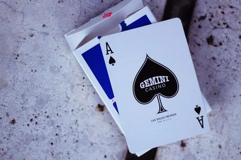 Gemini Casino Royal Blue Playing Cards Deck Poker Size Card Games Hobby & Collectibles