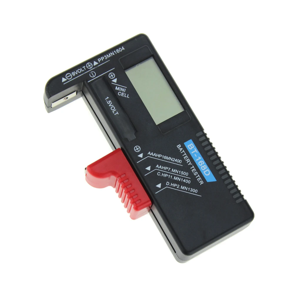 BT-168 PRO 168D Digital Battery Capacity Tester for 18650 14500 Lithum 9V 3.7V 1.5V AA AAA Cell C D Batteries Tester