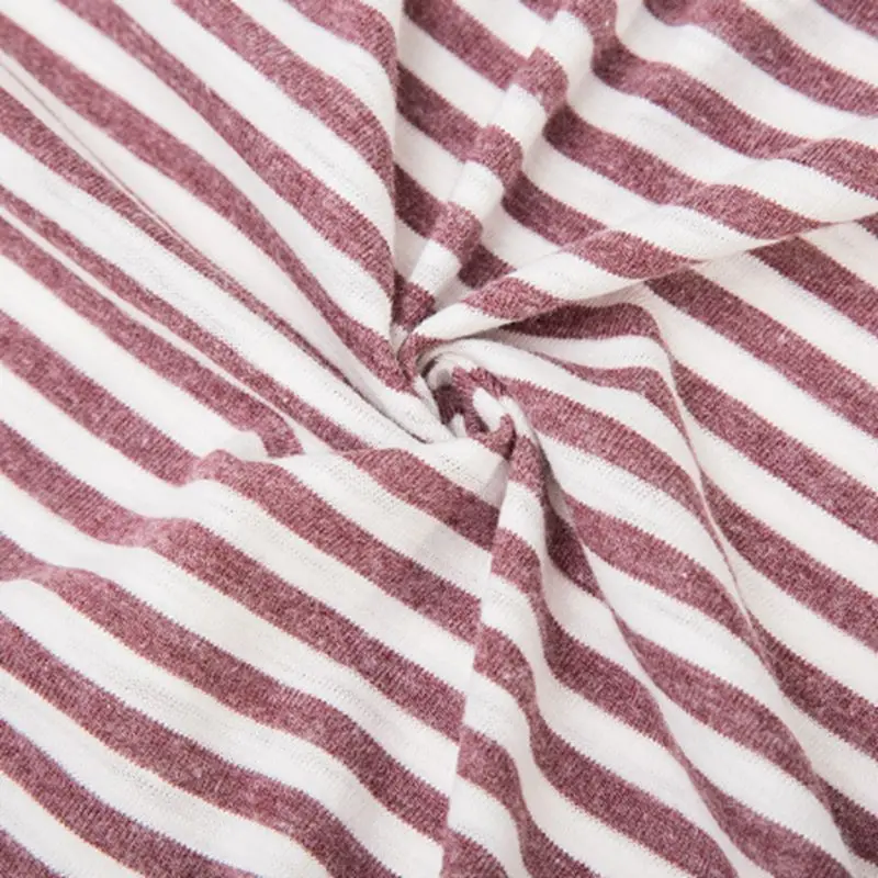 Good Quality Knit Stripe Polyester Cotton Fabric For Sewing t Shirt 50x185cm/Piece KA0008