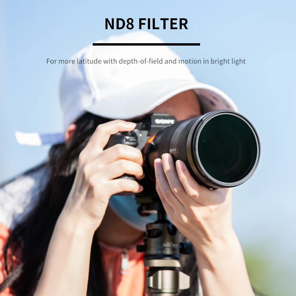 K&F Concept HD ND8 Filter Camera Lenses Multi-Layer Coating Density Filter 49mm 52mm 58mm 62mm 67mm 72mm 77mm 82mm Nano X Series