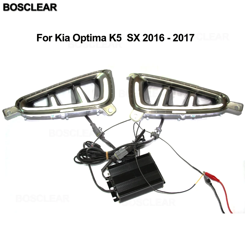 

For KIA Optima K5 2010 2011 2012 2013 2014 2015 2016 2017 2018 2019 2020 2pcs LED Daytime Running Light DRL Day Lights Fog Lamp