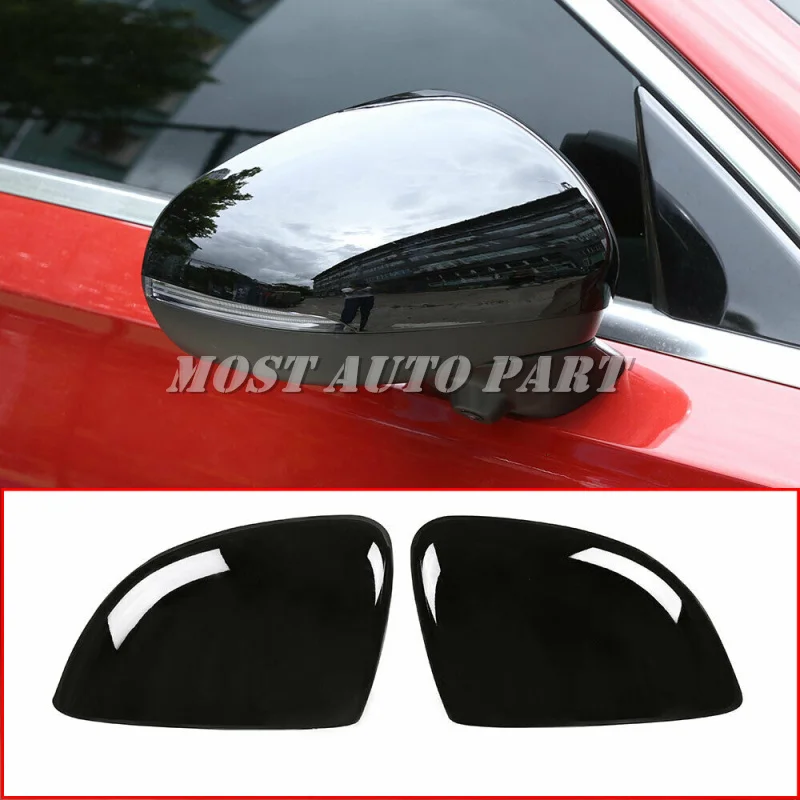 

ABS Plastic Carbon Fiber Look Glossy Black Side Rearview Mirror Cover Cap For Mercedes Benz A Class W177 A180 A200 2019-202 2pcs