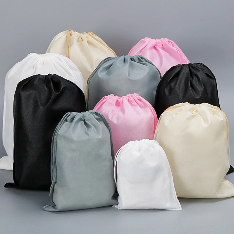 5Pcs/Lot Storage Bag Non-woven Travel Pocket Drawstring Bags Dust-proof Home Supplies Storage Shoes Organizer A033