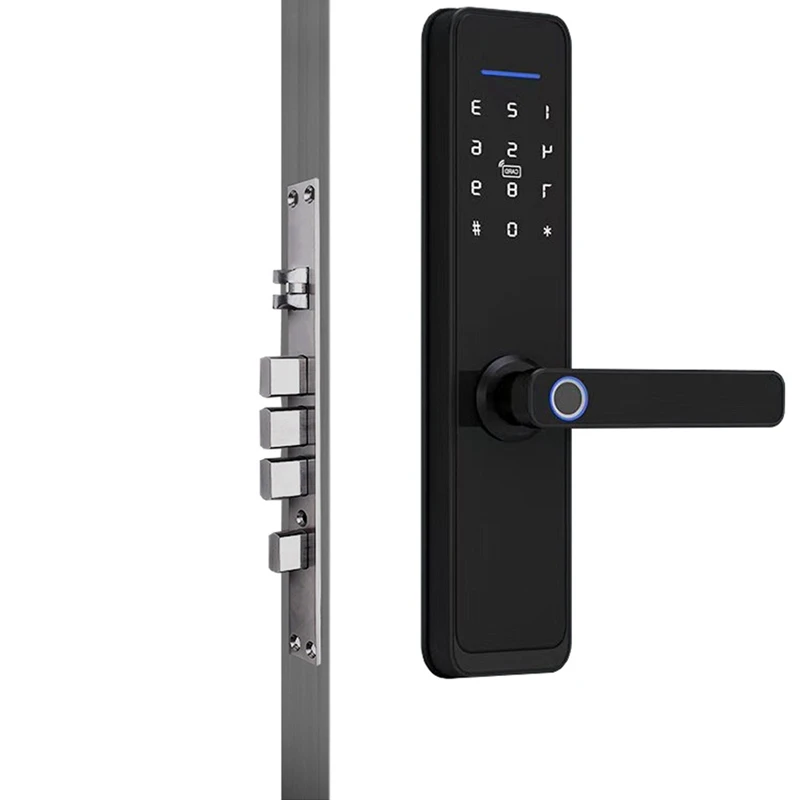 Smart Electronic IC Card Door Lock Tuya APP Code Touch Screen Keypad Deadbolt Entrance With Fingerprint IC Card Password X3