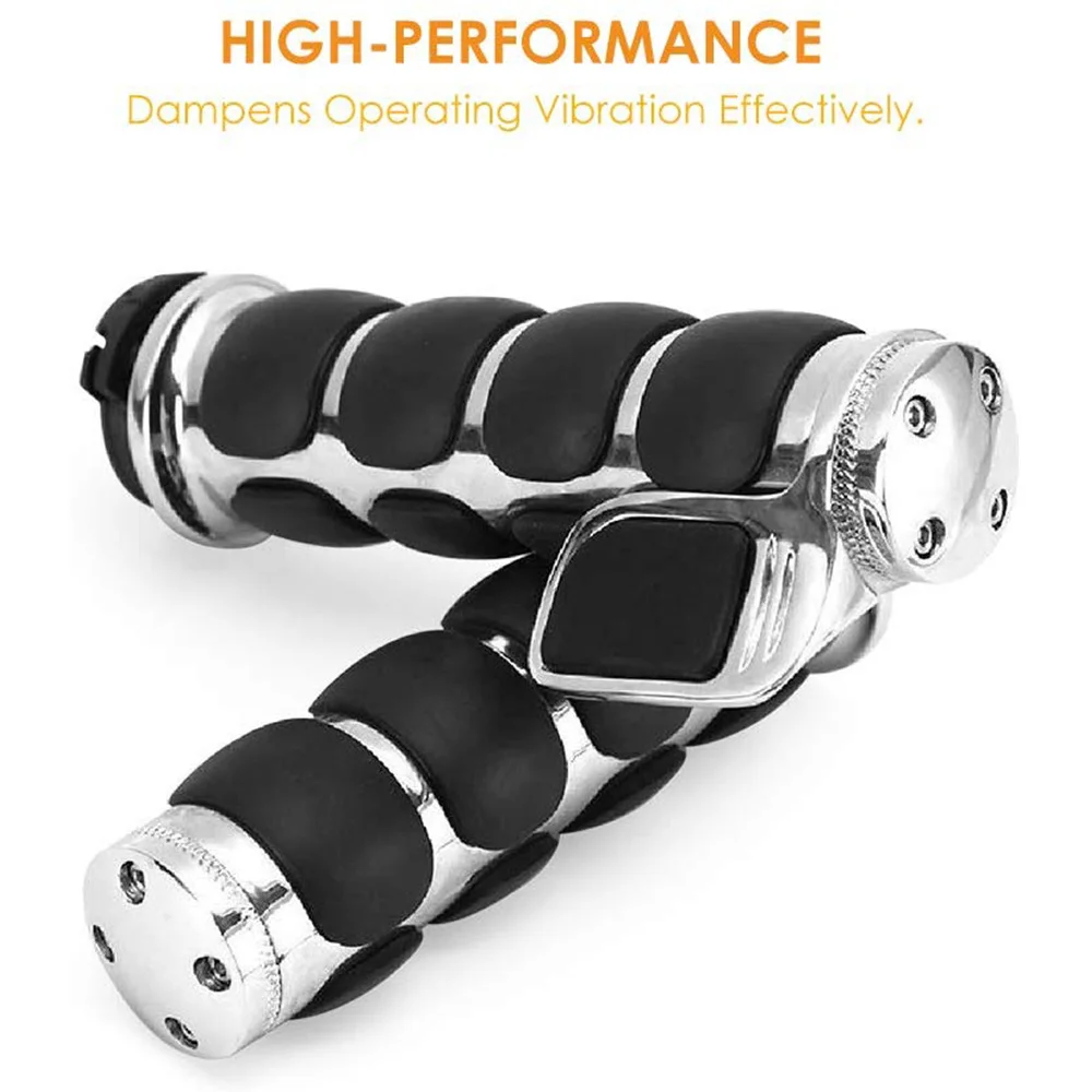 22MM/25MM Handle Motorcycle Custom Chrome Aluminum Hand Grips Chopper Cruiser Handlebar Grip