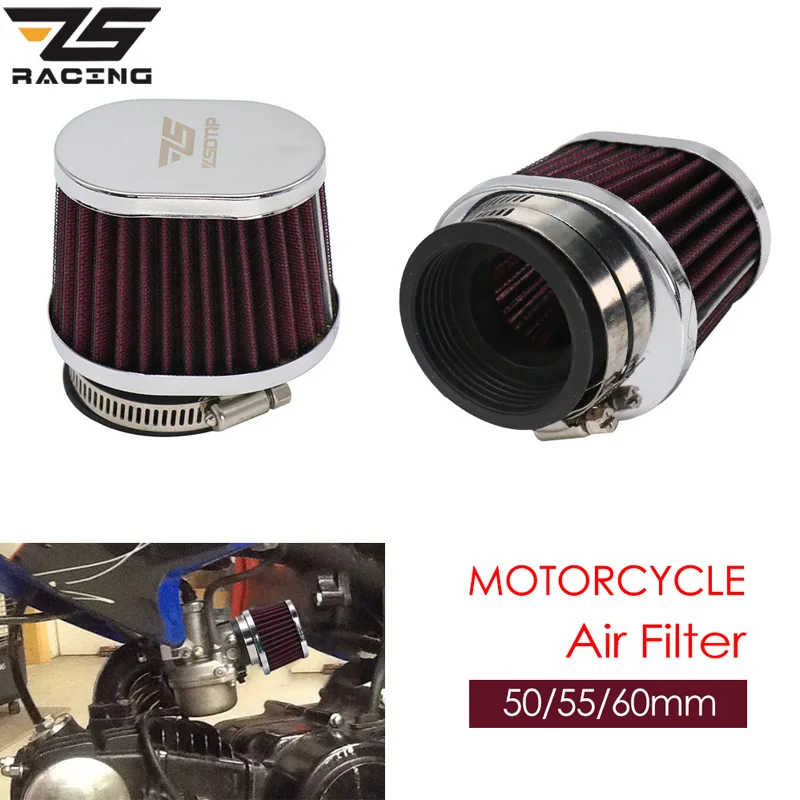 ZS Racing Universal Motorcycle Air Intake Filter 38mm 42mm 45mm 50mm 55mm 60mm For PWK 21/24/26/28/30/32/33/34/35 Carburetor