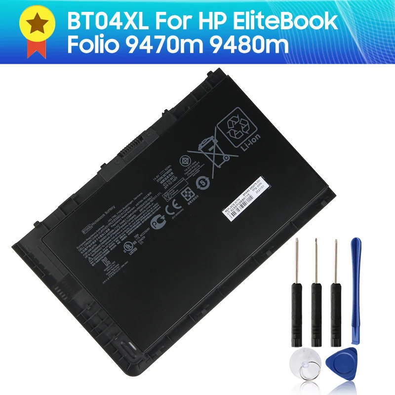 

Сменная батарея BT04XL для HP EliteBook Folio 9470m 9480m BA06XL H4Q47AA 687945-001 + инструменты качественный продукт 3400 мАч