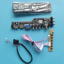 Kit LP156WH3 TL 1366X768 LED USB HDMI-compatible monitor VGA AV TV Display DVB-T DVB-T2 remote board driver controller digital