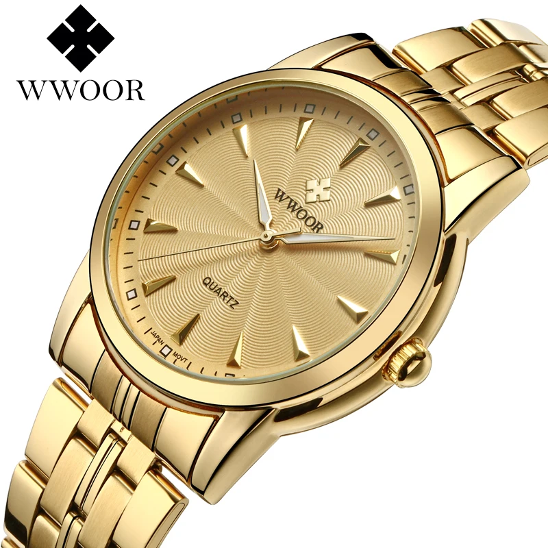 WWOOR Men Simple Watch Ultra Thin Waterproof Luminous Fashion Japanese Movement Analog Quartz Wristwatch relogio masculino