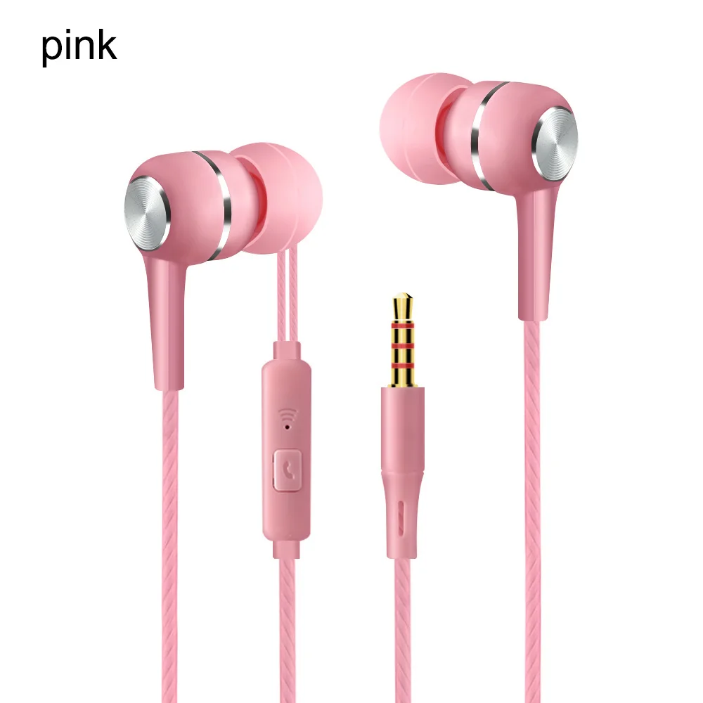 3.5mm In Ear Earphones Wired Headset Gamer For Computer iPhone Samsung Dual Drive Stereo Sports Earbuds With Mic auriculares