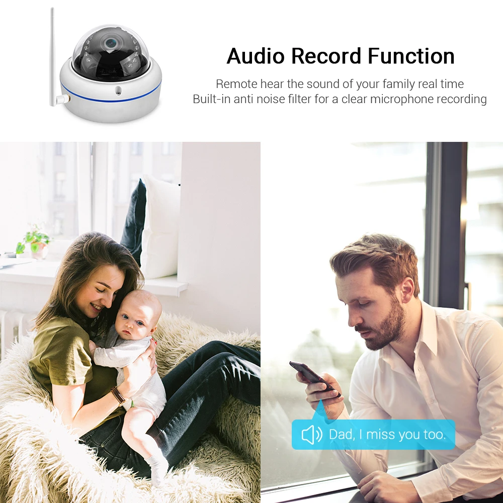 5MP Wifi Camera iCSee HD 1080P Wired Wireless IP Camera Vandal-proof Waterproof Outdoor Camera Audio Record RTSP Xmeye Cloud