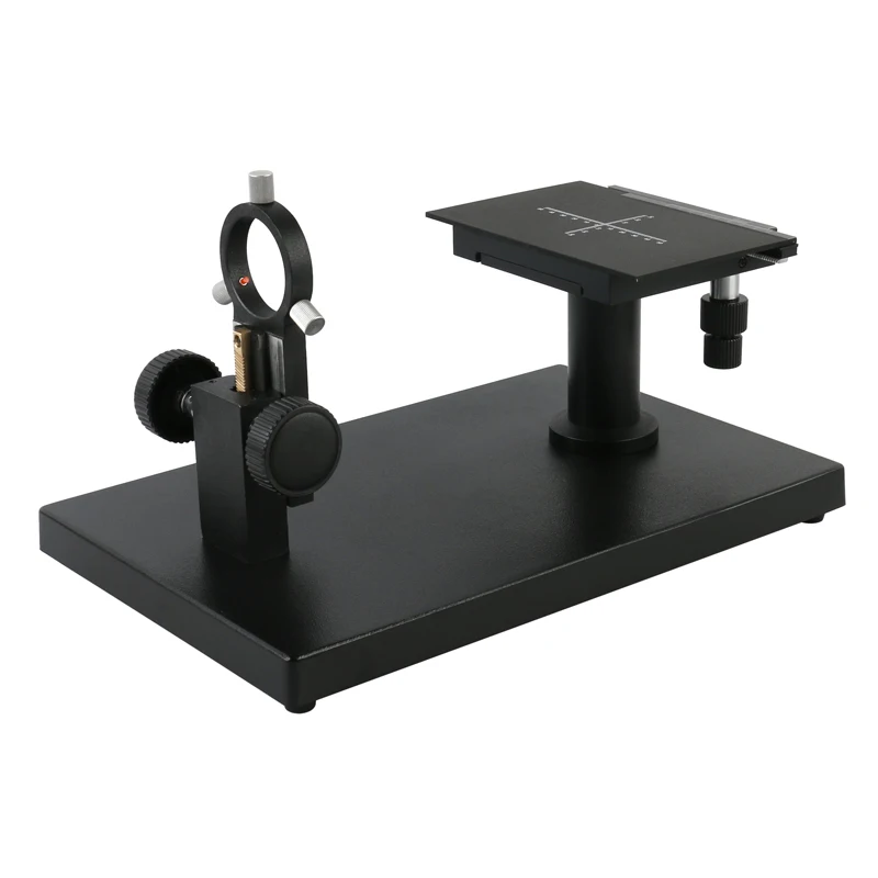 Imagem -03 - Microscópio Horizontal Video Câmera Tabela Stand Titular 50 mm Nível Escala Plate x y Stage Tabela de Carga 180x c Lente de Montagem 144 Led
