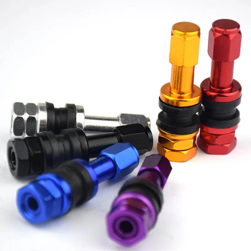 4pcs Car Tubeless Wheel Tire Valve Car Tire Valve Automobile Tire Aluminum Valve Dust Caps Vacuum Nozzle for Car Accessories