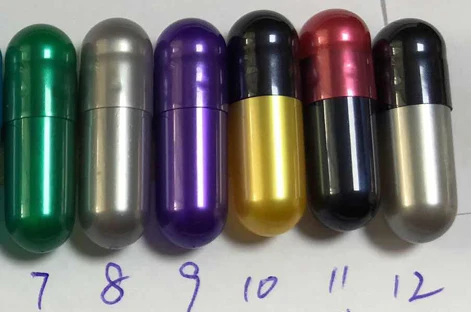 00# 10,000pcs 6 Colors Green Gray Purple Black Joined Pearl Empty Capsules, Hard Gelatin Empty Capsules---Cap And Body Joined