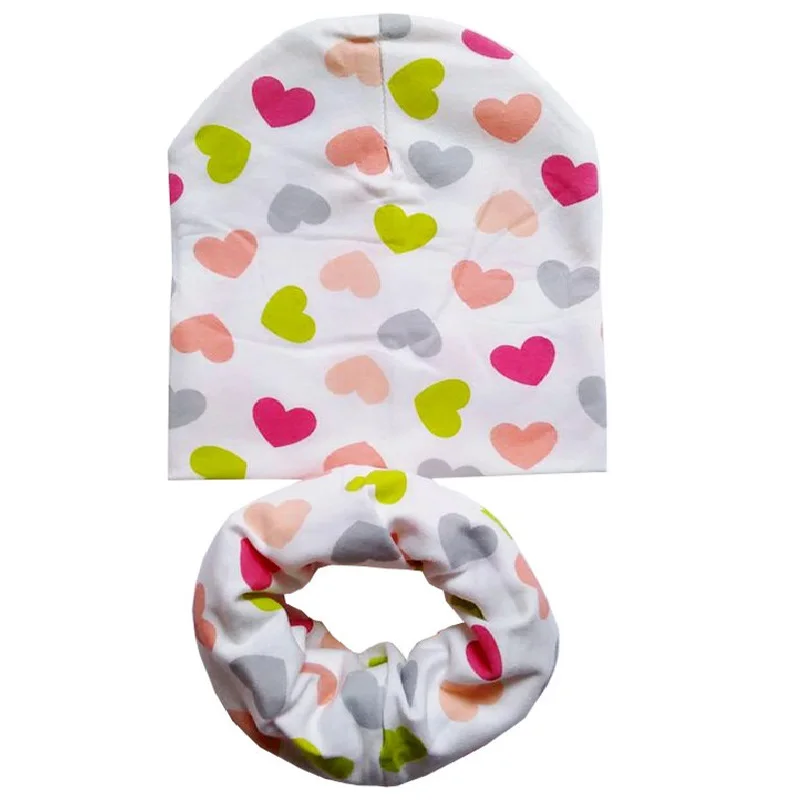 New Winter Children Scarf Hat Sets Cartoon Dinosaur Baby Head Cover Spring Warm Neck Collar Kids Beanies Set Cotton Children Hat