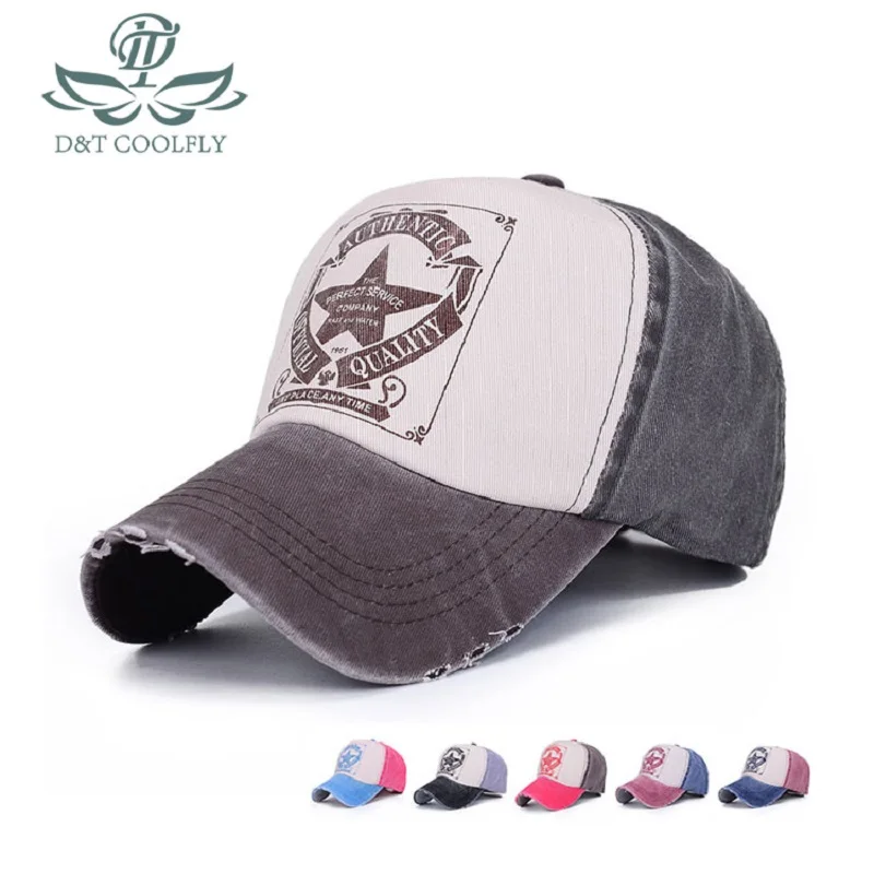 D&T 2021 New Fashion Baseball Cap Men Women Unisex Hip-Hop Style Knitted Adjustable Cotton Fabric Material Star Logo Casual Hat