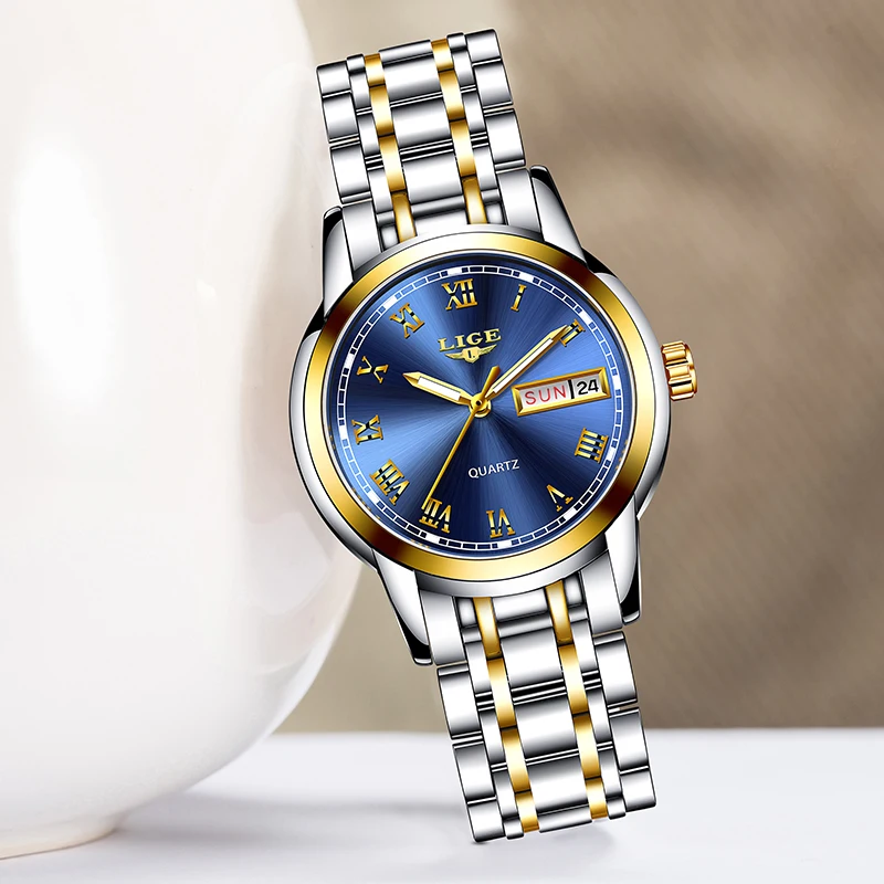 Imagem -04 - Lige Relógio Feminino Marca de Luxo Simples Quartzo Senhora Relógio de Pulso à Prova Dfemale Água Moda Feminina Relógios Casuais Reloj Mujer Novo