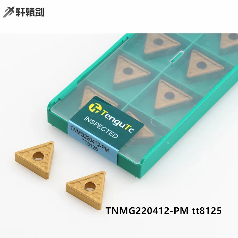 10PCS TNMG220404 TNMG220408 TNMG220412 PM TT8125 External Turning Tool High Quality Carbide Insert Cutter