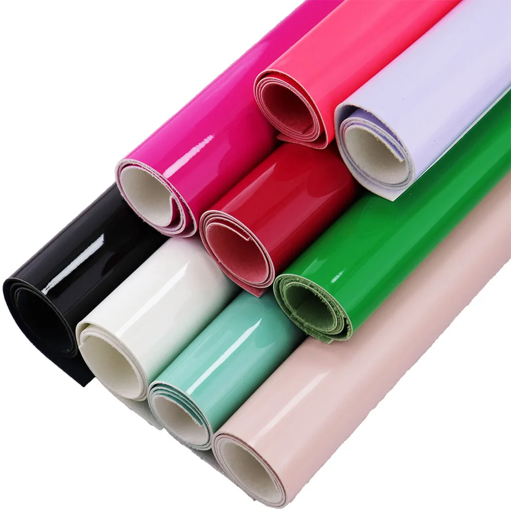 30x134cm rolka czarny biały czerwony lustro Faux PU tkanina ze skóry syntetycznej do dekoracji toreb kolczyk DIY BH078