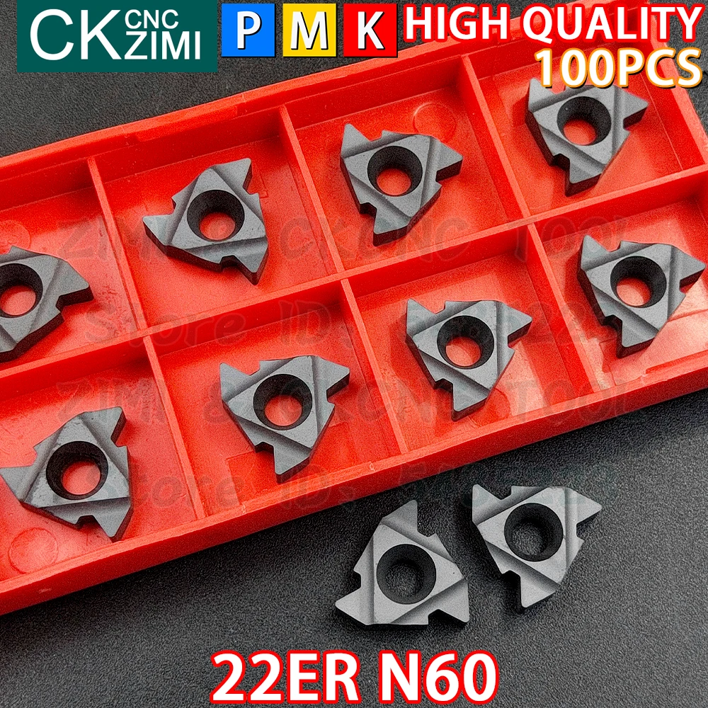 22ER N60 MMT22ER N60 carbide inserts External thread threaded inserts Tools CNC PVD Metal lathe turning tools for SER SNL tools