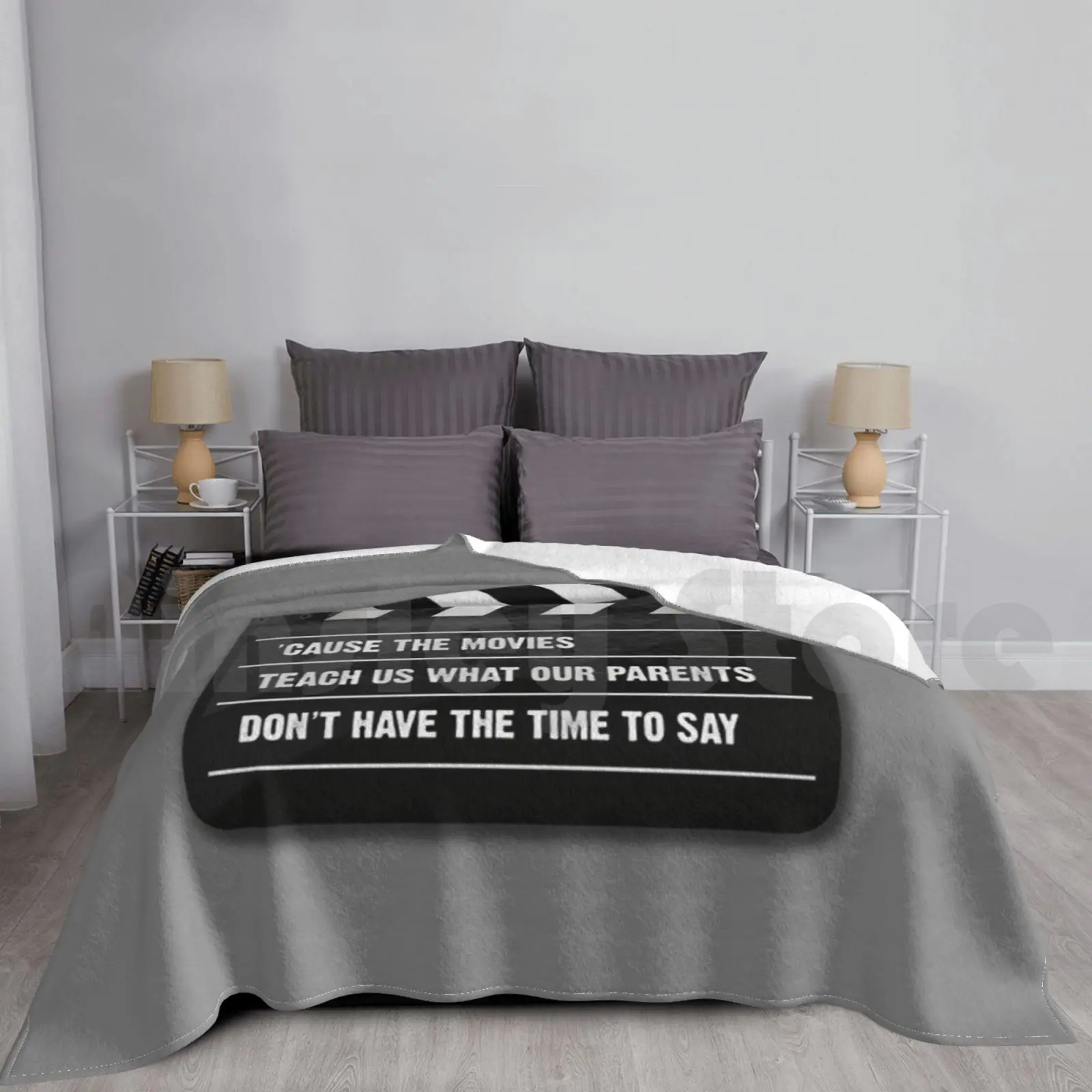 Movies Blanket For Sofa Bed Travel Movies Cinema Take Sign Black White Chalk Parents Teach Teacher Learning Fun