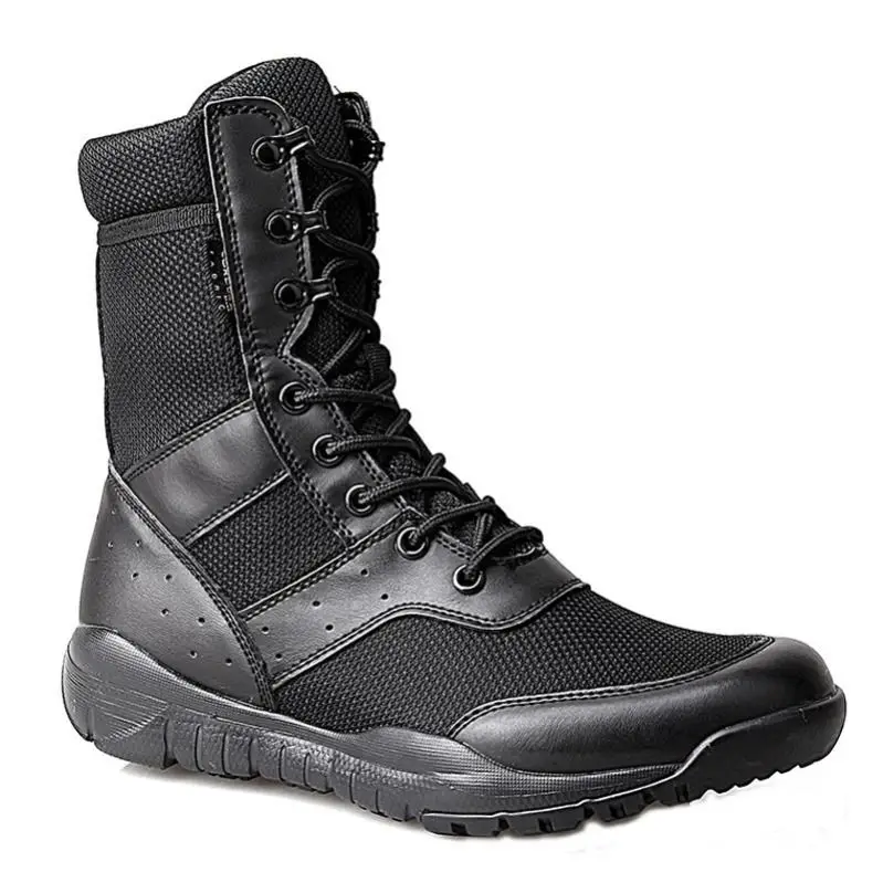 

Summer Mesh Ultra-Light Combat Boots Tactical Lightweight Breathable Men's Special Forces Outdoor Training Security Guard Shoes