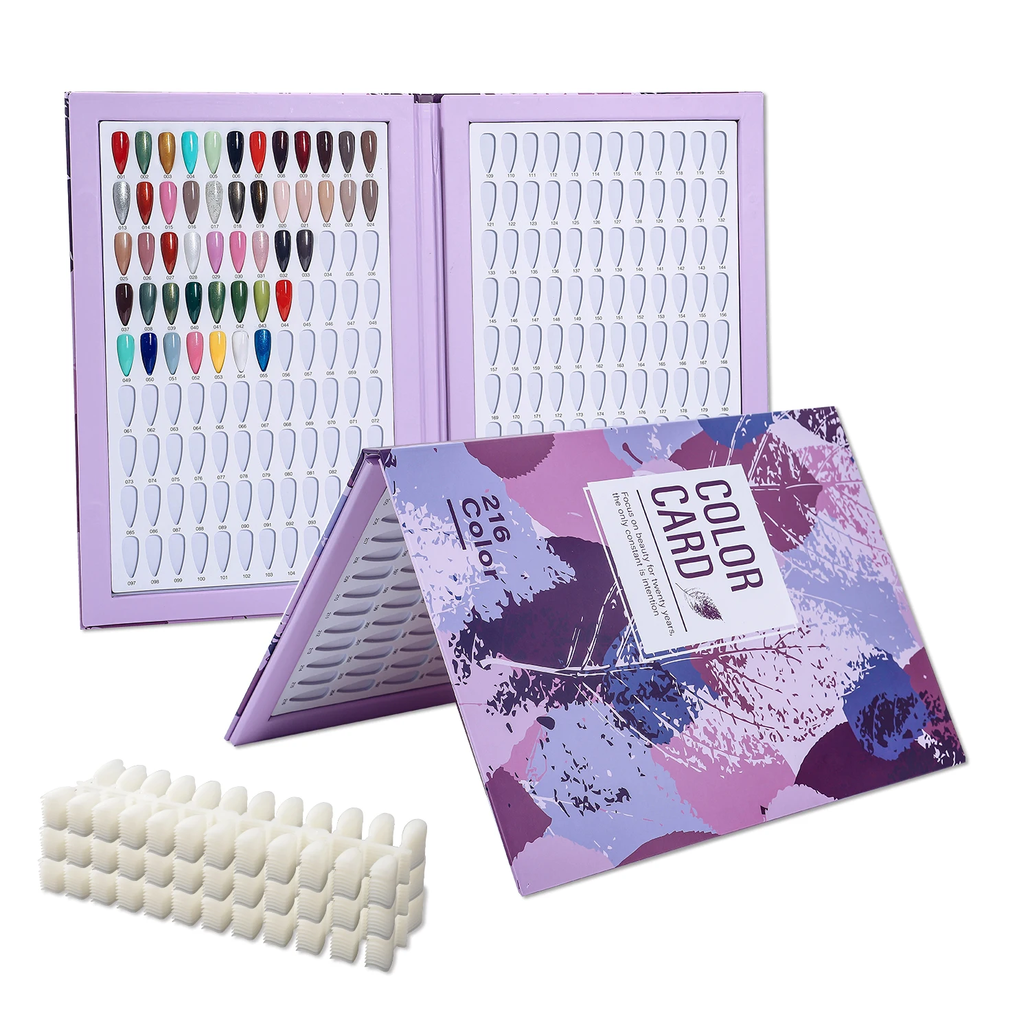 

160/216 Colors Nail Display Book Chart Tips Cover Gel Polish Display Salon Tools Tips Showing Shelf Nail Color Card