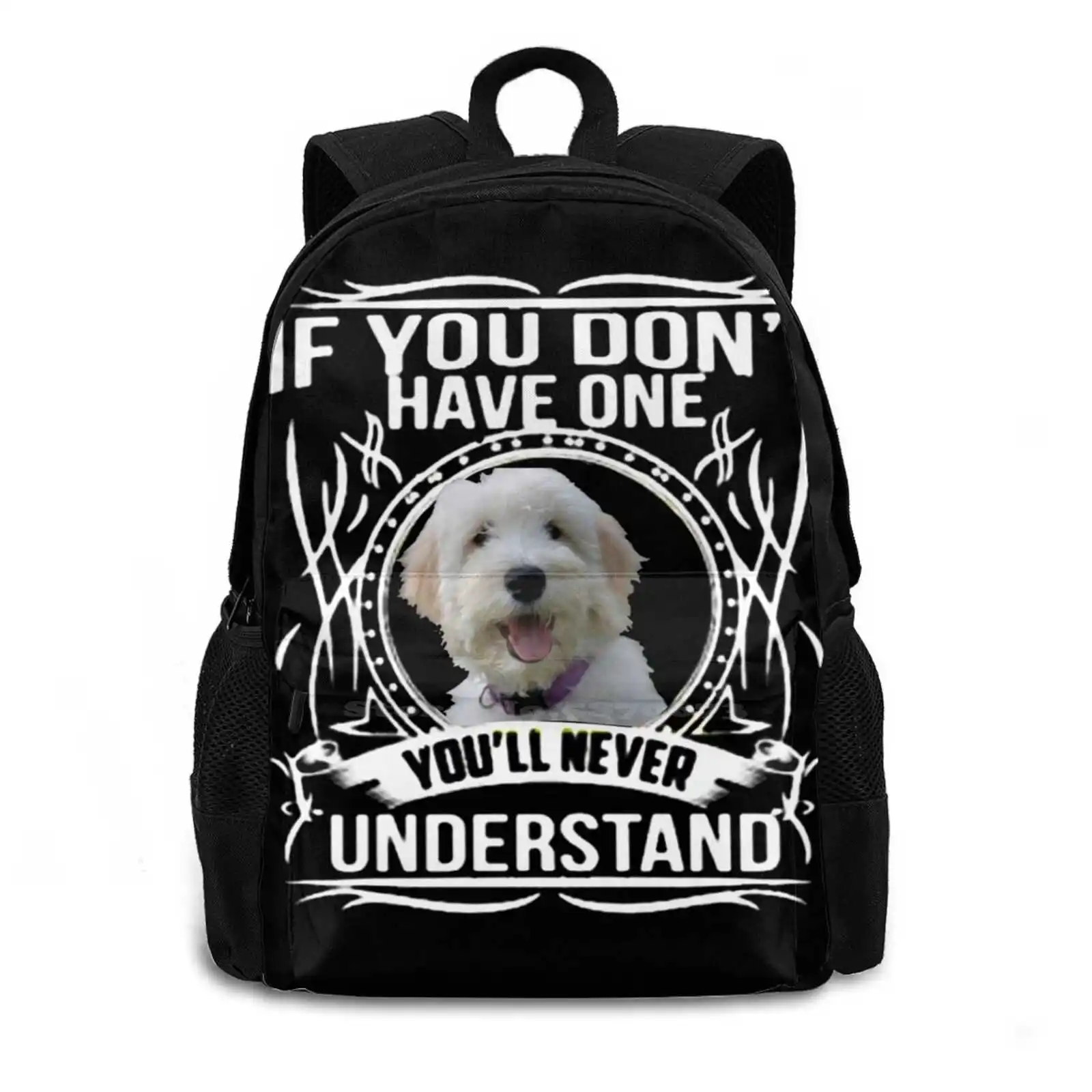 - Gift For Lovers Dog Breed Hot Sale Schoolbag Backpack Fashion Bags Mom Dad