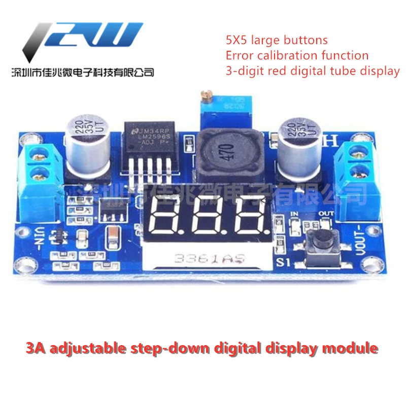 LM2596 Przetwornica obniżająca napięcie DC Regulator napięcia Wyświetlacz LED Woltomierz 4.0~40 do 1.3-37V Adapter Buck Regulowany zasilacz