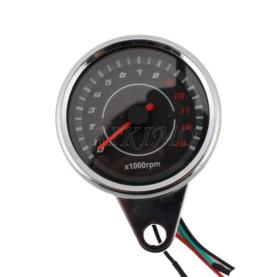 LED Backlight Motorcycle Tachometer Meter Tachometer Gauge Rev Counter 0-13000 RPM