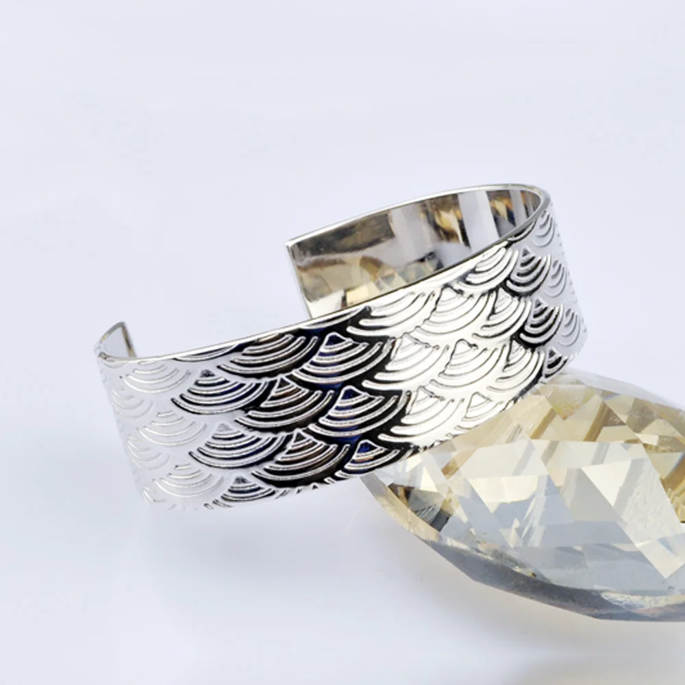 カフブレスレット新ベストセラー標準-925-スターリングシルバーバングルヨーロッパアメリカンスタイルブレスレットワイドバージョンジュエリー女性