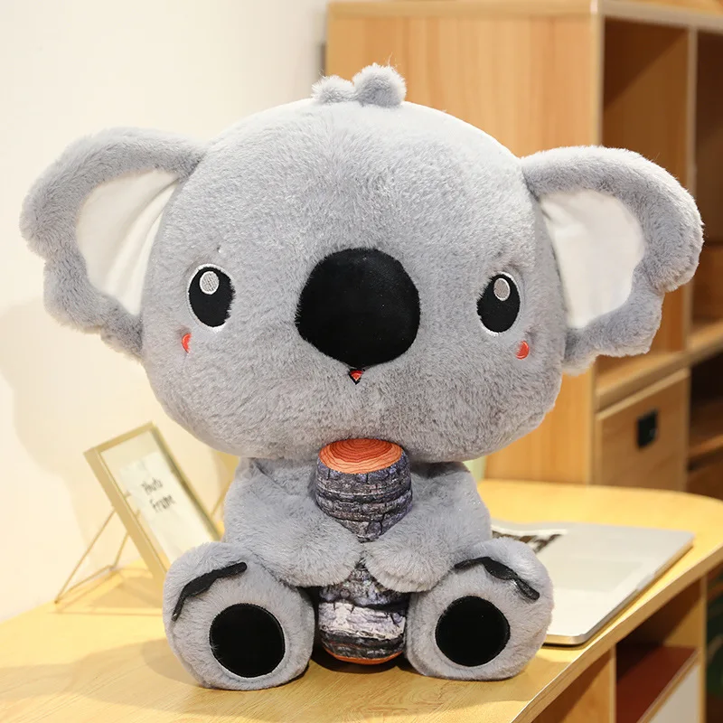 30/70cm entzückende Koalas Plüsch tier niedliche ausgestopfte Cartoon Tiere Australien Koalas Puppenspiel zeug mit Holz Geburtstags geschenk