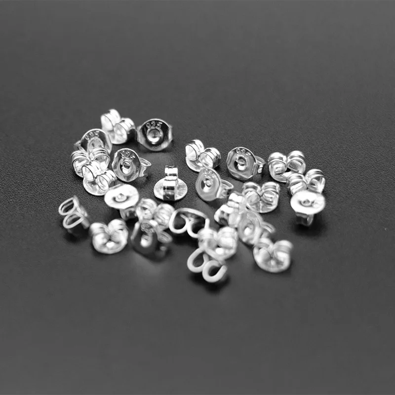 50 teile/paket 925 Sterling Silber Ohrringe Zurück Ohrring Stopper Erkenntnisse Für Stud Ohrringe Verschluss DIY Schmuck Machen Erkenntnisse – Detail 6