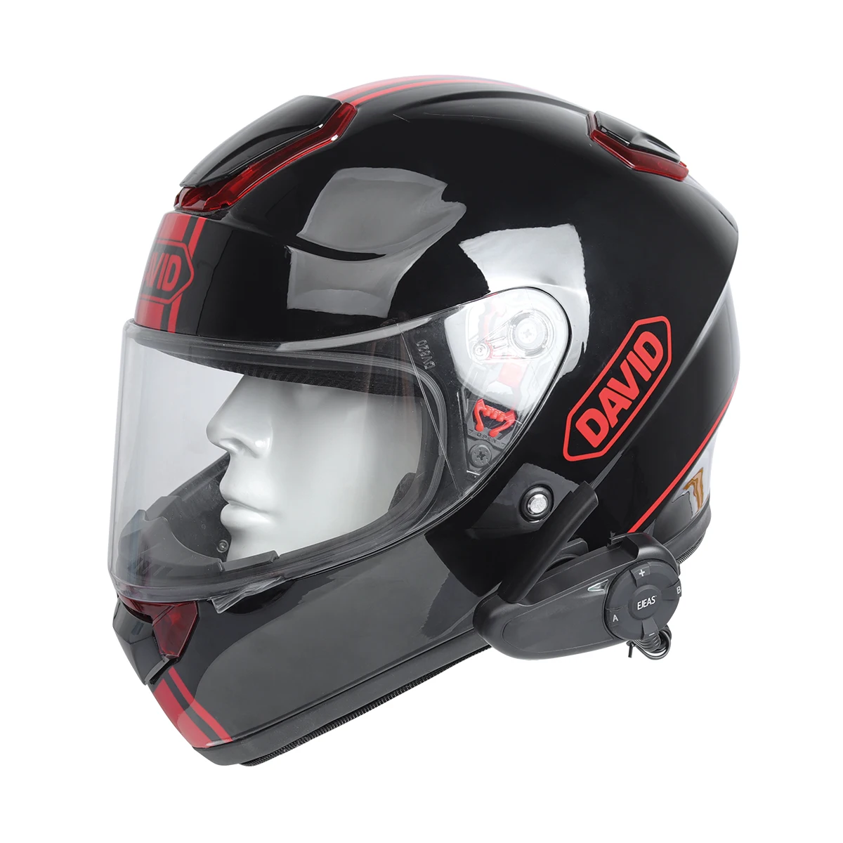 EJEAS Q7 Headset helm motor, interkom hingga 7 pengendara tanpa kabel Bluetooth 5.1 tahan air Quick7 Remote setang