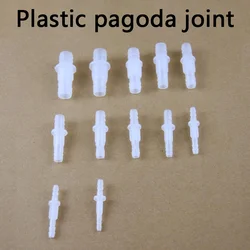 Plastic Pagoda Joint PP Thread Hex Nut PP Straight Connectors Aquarium Fish Tank Adapter Air Pump Hose Fittings Pagoda Joints