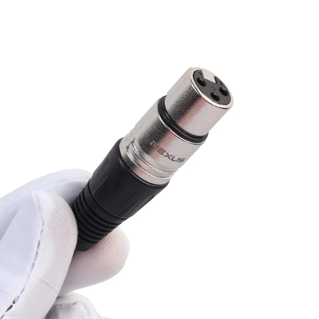 Carcasa de aleación de Zinc de 0,3 m-10m, macho a XLR RCA, cable adaptador del mezclador de micrófono hembra de 3 pines