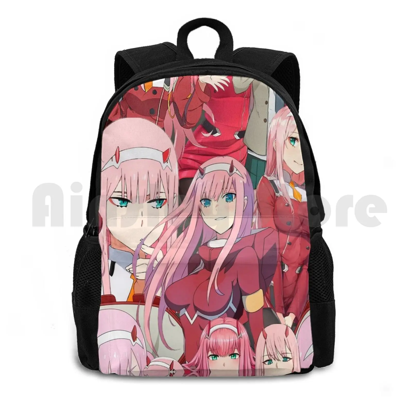 Zero Two Tribute Pattern Outdoor Hiking Backpack Riding Climbing Sports Bag 014 015 016 Franxx Zero Two