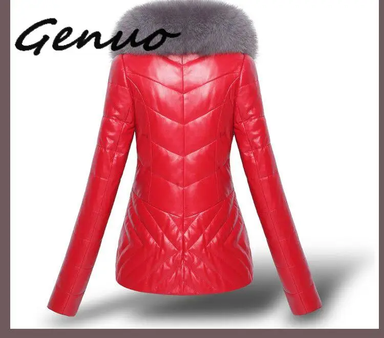 Giacca in pelle da donna di grandi dimensioni collo in pelliccia sintetica top Slim corti cappotto in pelle PU nuova giacca invernale cappotto in cotone caldo 3XL