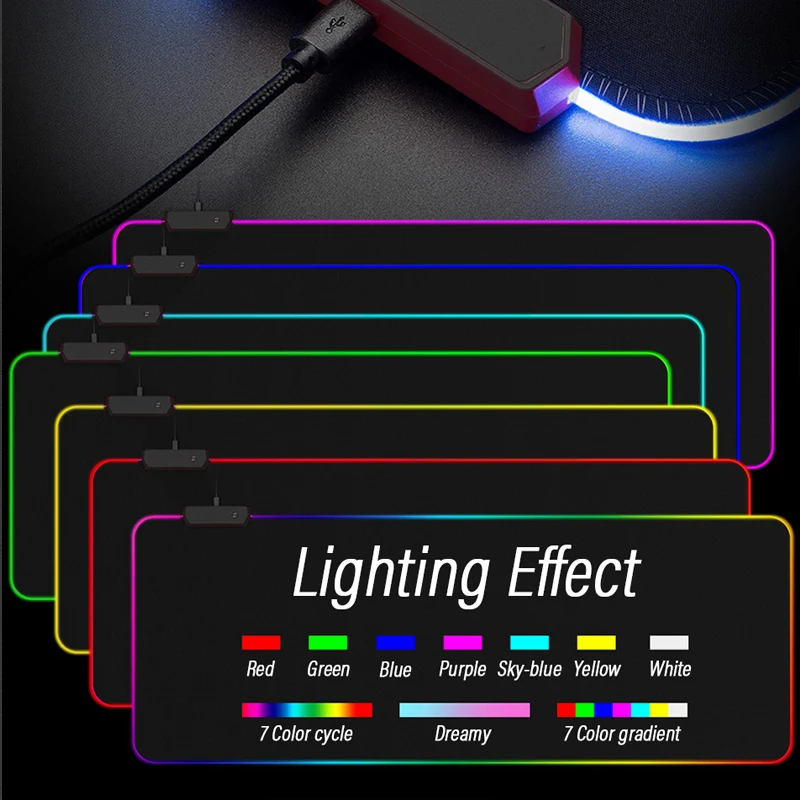 Universe Space Nebula Gaming Mouse Pad Rgb Solar System Mousepad Backlight For Pc Mice Capter Gamer